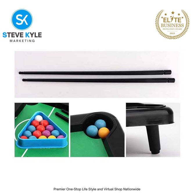 Billiard Ball Snooker Pool Table Top Game Set Kids Toy