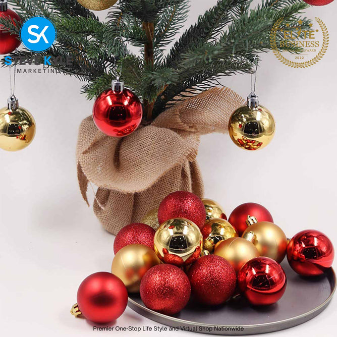 24PCS 3CM/4CM/6CM Christmas Tree ball Pendant Decorations Christmas New Year Party Decorations