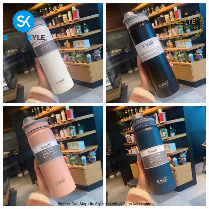 K'well Stainless Steel Vacuum Insulated Tumbler Water Bottle Hot and Cold 750ml/800ml