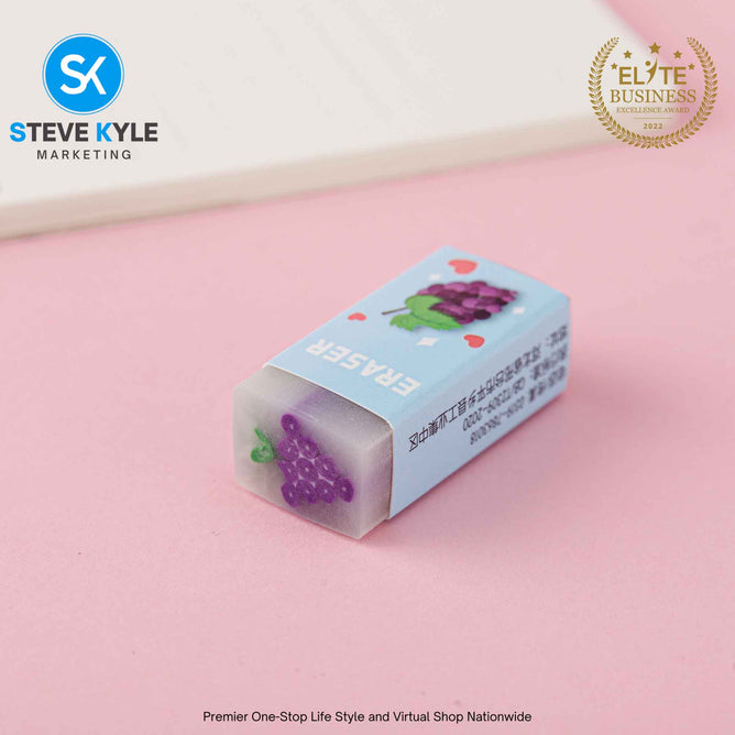 3PCS Fruit Eraser Soft Rubber Kawaii School Office Supplies Students Stationery Korean