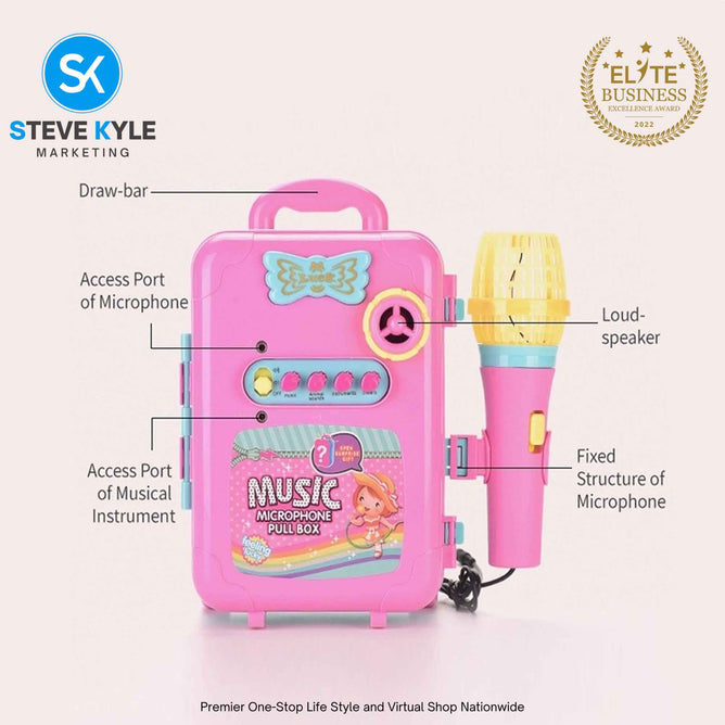 Singing Microphone Pull Box/ligth With Sound And Music Party Song For Children Brst Gift