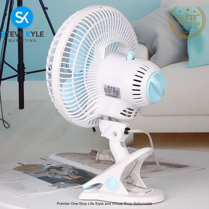 Spiral clip Portable Electric Fan Auto head Rotating Hanging Clip Fan Desk Fan
