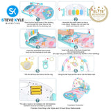 Infant and Toddler Fitness Stand Pedal Playmat with Piano Keybaord