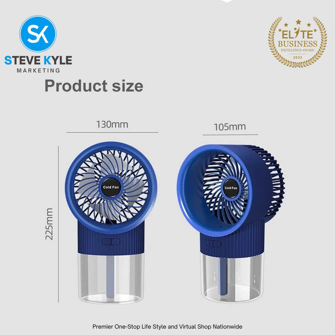 Portable Air Conditioner Spray Fan Desktop Adjustable Third Gear Electric Fan Air Cooler Spray