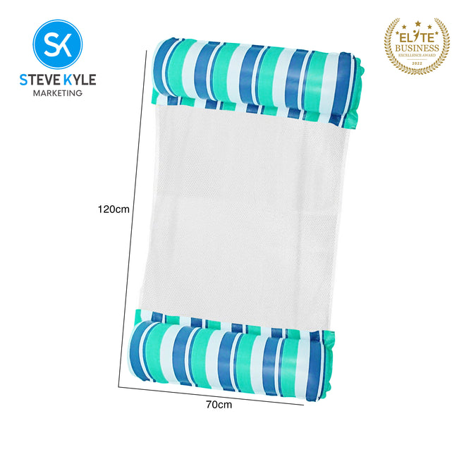 Steve Kyle 4-in-1 Inflatable Water Hammock Pool Float Capacity 250 lbs. For Swimming Pool Lounger Air Sofa
