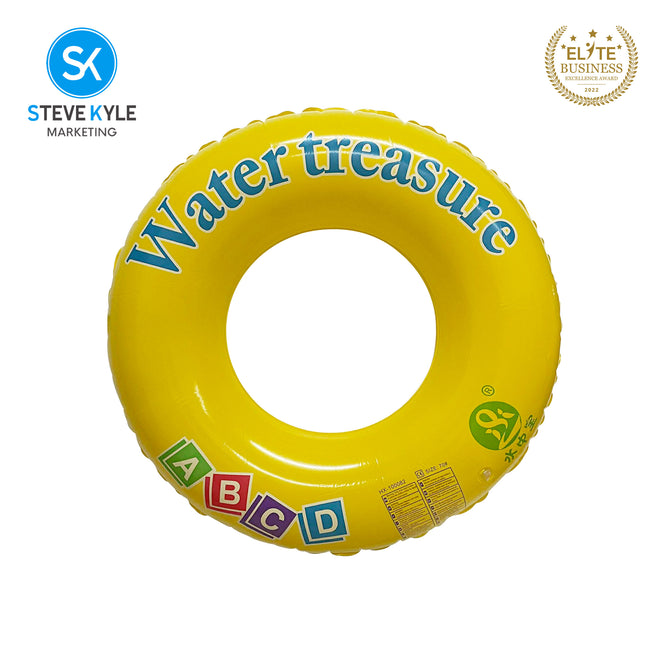 Steve Kyle Inflatable Swim Ring ABCD Series Print For Outdoor Water Fun