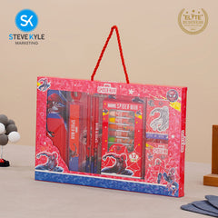 Steve Kyle Fun Character Print Oil Pastel Color Pencil Case Ruler Sharpener Eraser Set For Party Giveaway Classroom Supplies