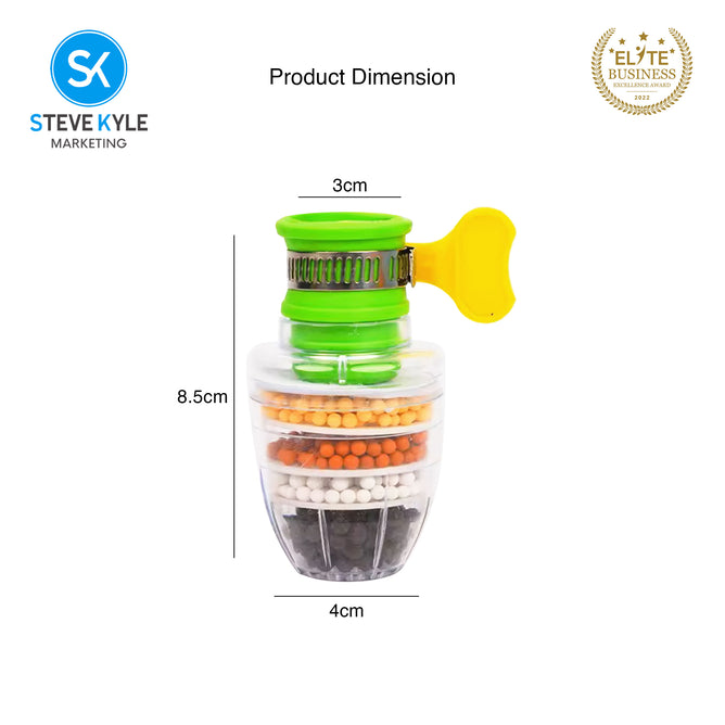 Steve Kyle 6-Layer Water Filter Tap Purifier Medical Stone Coconut Charcoal Nozzle For Home Kitchen Bathroom Faucet