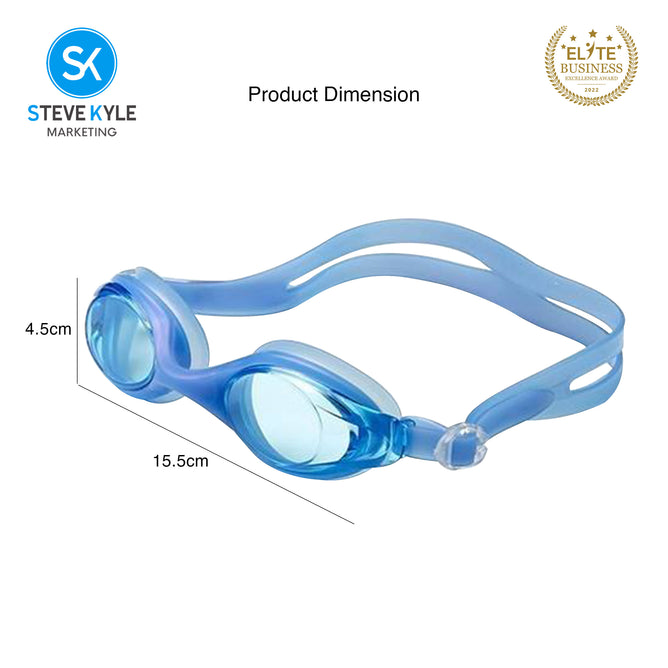 Steve Kyle UV Protection Ergonomic Fit Transparent Lens Adjustable Silicone Strap Anti-Fog Swimming Goggles