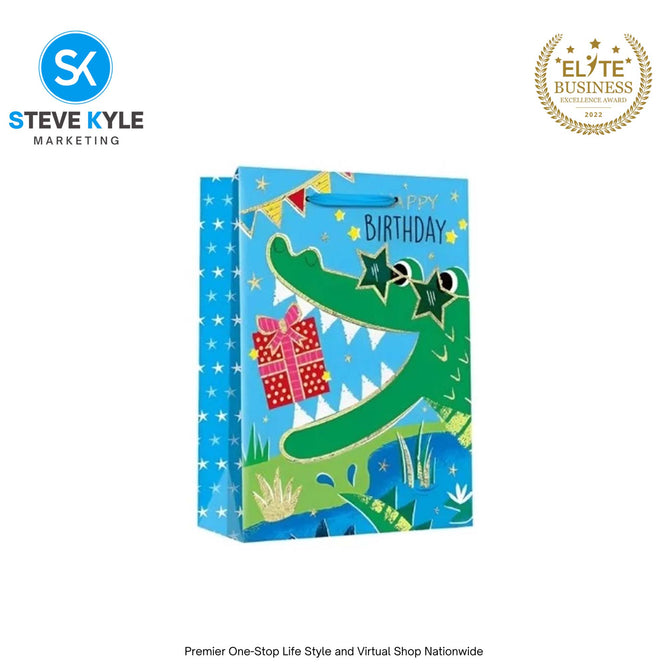 Steve Kyle Mixed Assorted Design Happy Birthday Thick Paper Bag With Twisted Handle Gift Bag