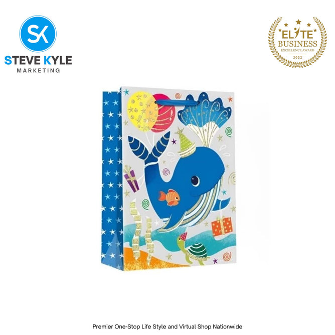 Steve Kyle Mixed Assorted Design Happy Birthday Thick Paper Bag With Twisted Handle Gift Bag