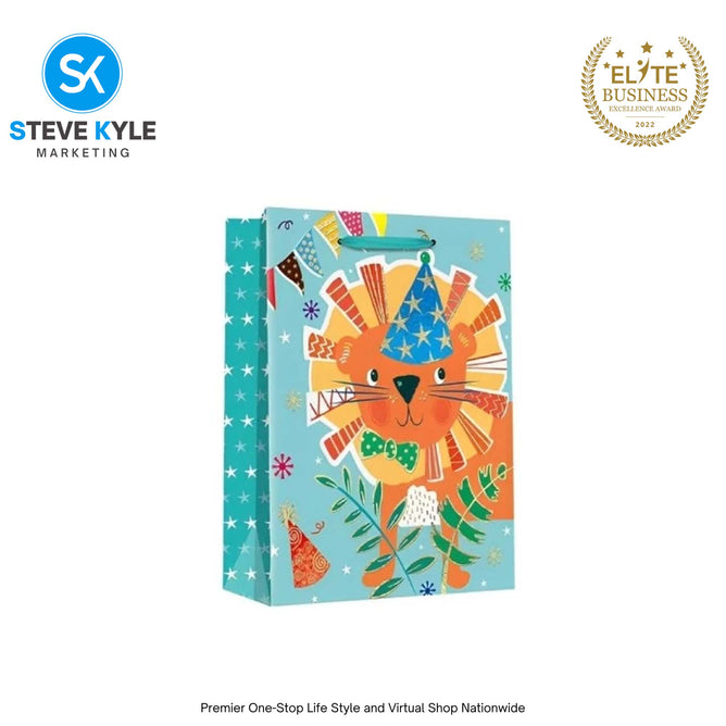 Steve Kyle Mixed Assorted Design Happy Birthday Thick Paper Bag With Twisted Handle Gift Bag