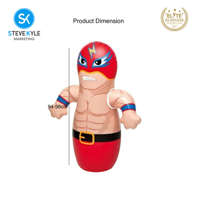 Steve Kyle Inflatable Animal Design Boxer Tumbler Punching Bag Indoor Outdoor Stress Relief Toys