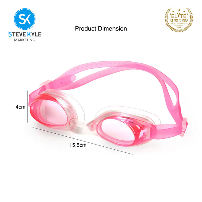 Steve Kyle UV Protection Ergonomic Fit Neon Color Lens Adjustable Strap Anti-Fog Swimming Goggles