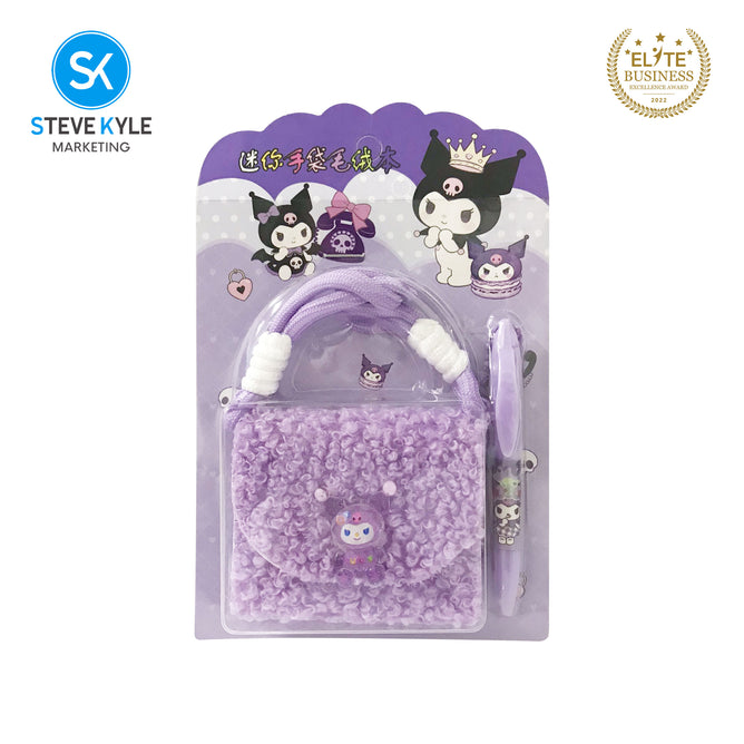 Steve Kyle Fun Character Design Plush Pocket Notebook With Rollerball Pen Set For Party Giveaway Classroom Supplies