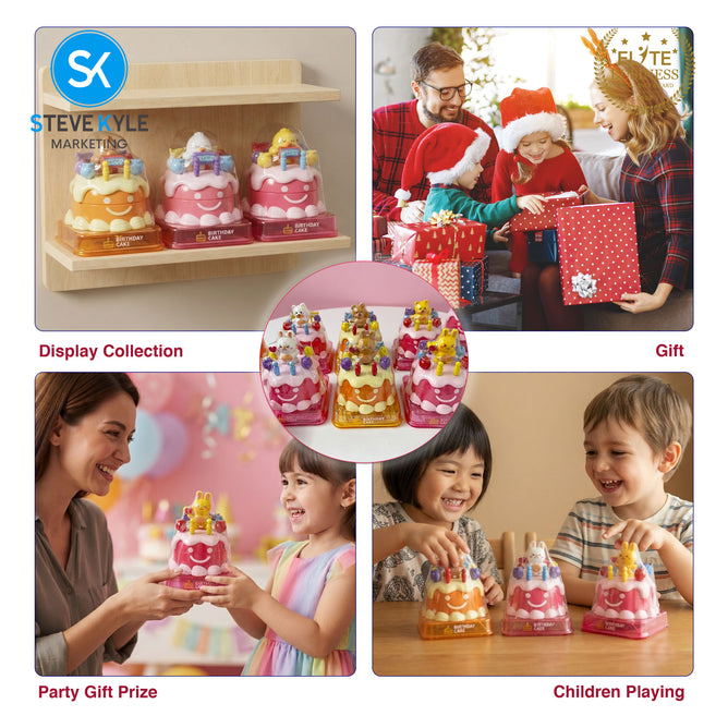 Steve Kyle Colorful Funny Bouncing Cake Toy Interactive Role Play Toy for Kids