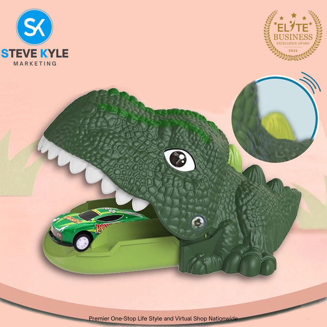 Children Dinosaur Toy Catapultcar with Alloy Car and Mini Dinosaur with Box Gift Box