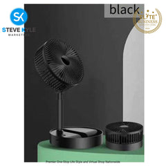Folding Electric Fan Desktop Rechargeable Retractable Super Large Wind 3 Speed Portable Mini Fan