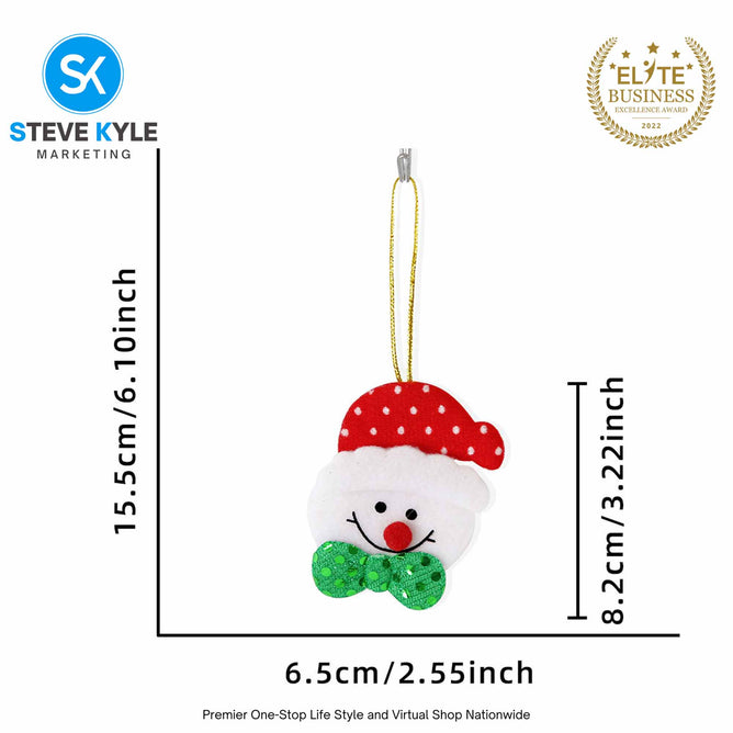 Cute Christmas Tree Hanging Ornaments Felt Pendant Doll Deer Snowman For Xmas Home Decor