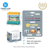 Kids Aquarium Fish Tank - Small Aquarium Toys  Fishing Toys with Music and Lighting Best Gift Toys