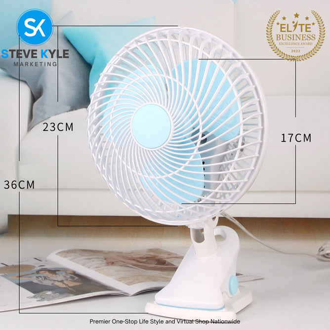 Spiral clip Portable Electric Fan Auto head Rotating Hanging Clip Fan Desk Fan
