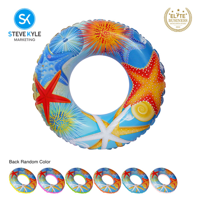 Steve Kyle Inflatable Swim Ring Assorted Cartoon Pattern For Outdoor Water Fun
