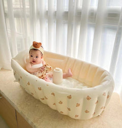 Steve Kyle Inflatable Baby Bathtub With Cartoon Print Baby Shower Pool For Garden Outdoor