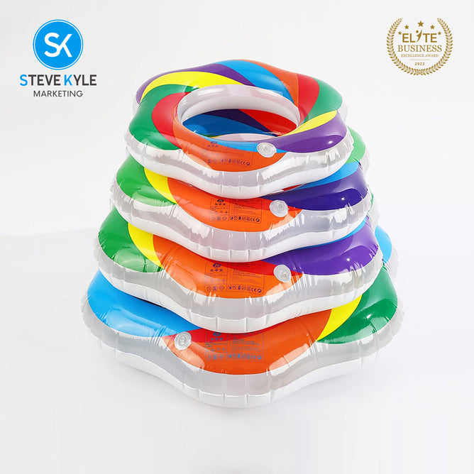 Steve Kyle Inflatable Swim Ring Colorful Vibrant For Outdoor Water Fun