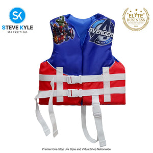 Children's Cartoon Character Life Jacket Vest for Summer Water Sports