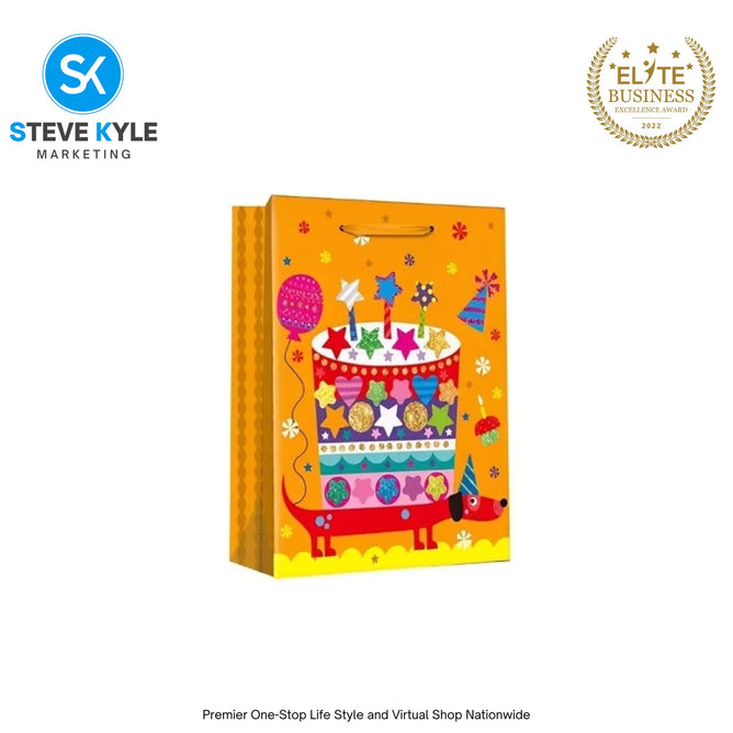 Birthday Gift Bag Happy Birthday Gift Packaging Bag Cartoon Handbag Thickened Flat Pocket