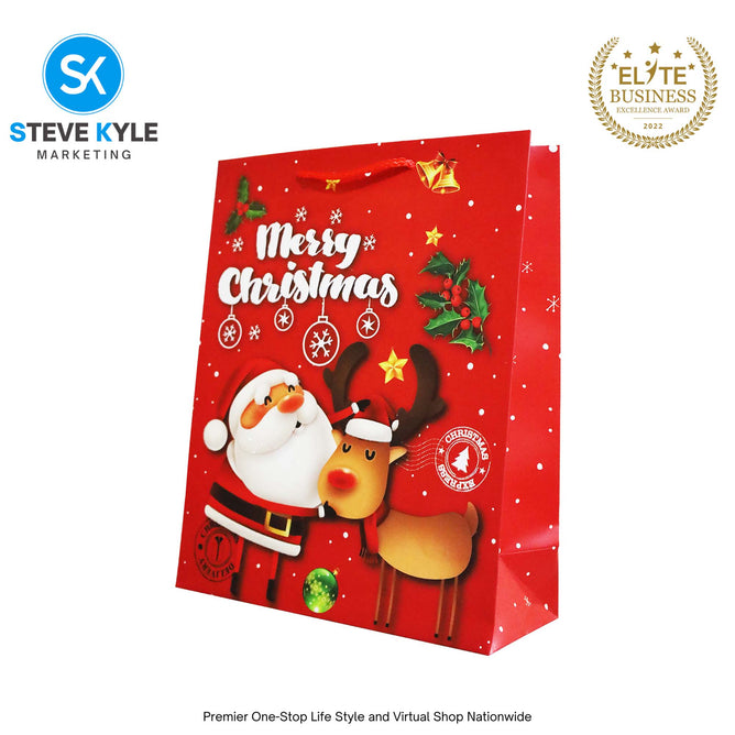 Christmas Gift Bag Candy Paper Bag Creative Craft Paper Gift Bag Craft Paper With Twine Handle