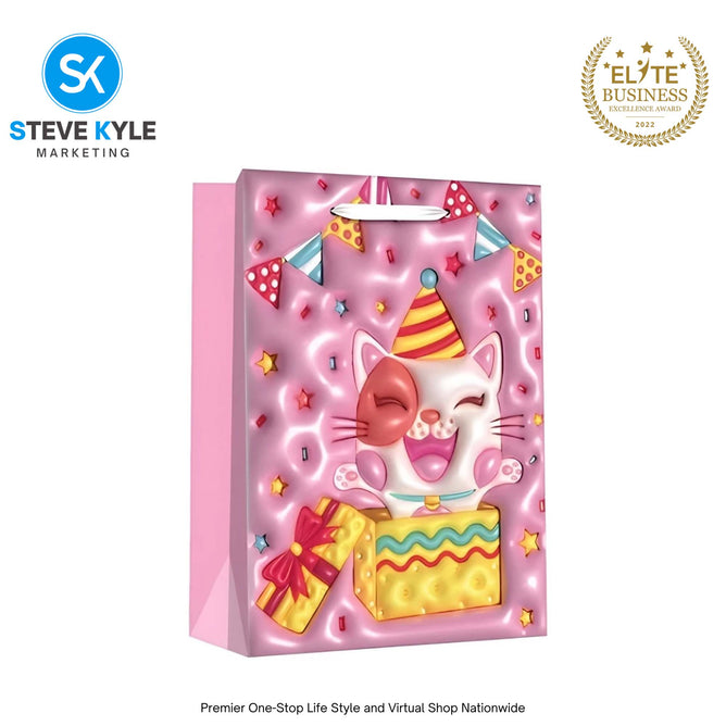 Birthday Gift Bag Happy Birthday Gift Packaging Bag Cartoon Handbag Thickened Flat Pocket