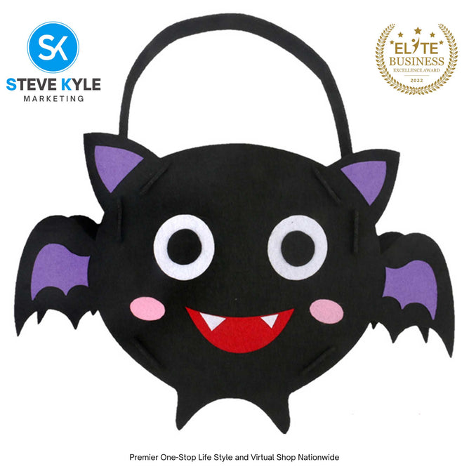 Halloween Candy Bag DIY Portable Tote Gift Bag Trick or Treat Bag for Kids Cute Handle Holiday