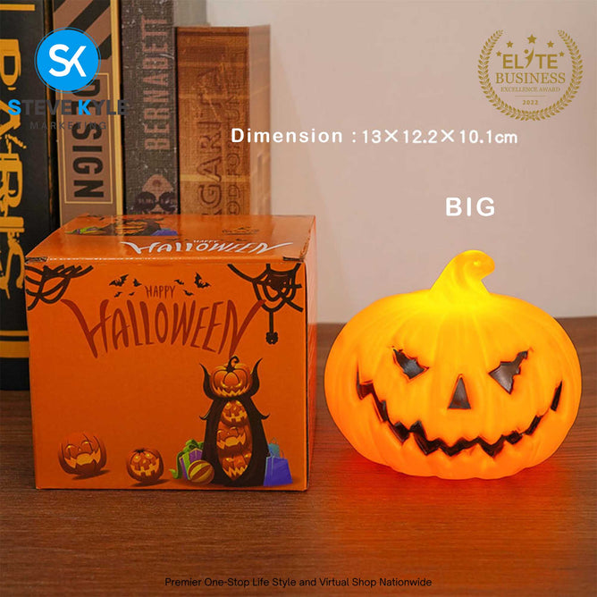 Halloween Theme Artificial Pumpkin Lamps Portable Pumpkin Light DIY Halloween Home Party