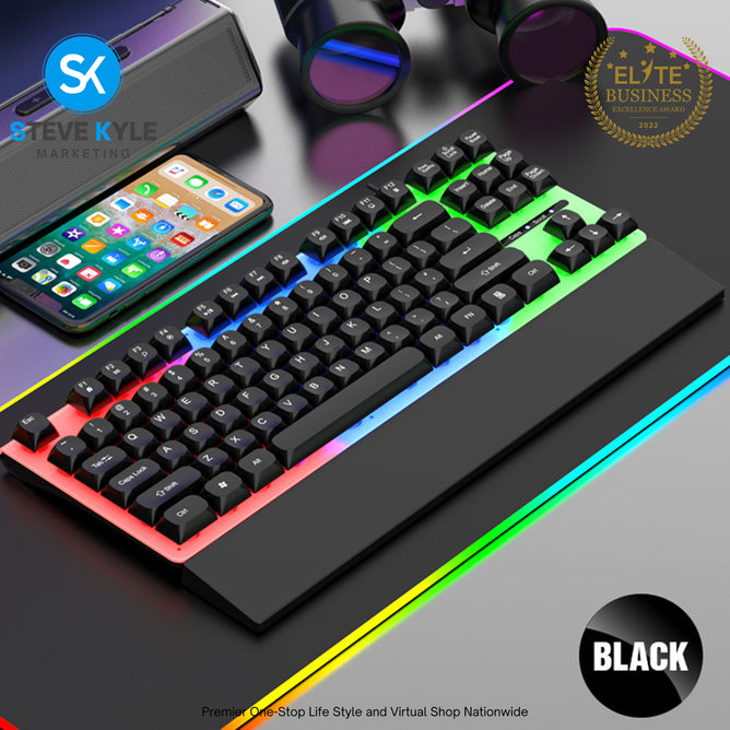 K710 Luminous Mechanical Gaming Keyboard 87 Keys With Removable  Usb Plug And Play Laptop
