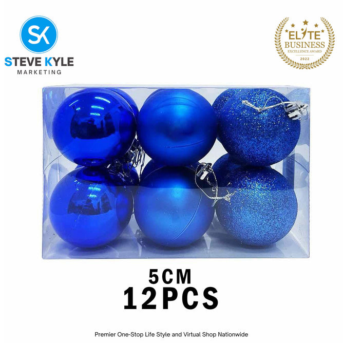 (5CM) 6PCS/12PCS Christmas Ball Set Atmosphere Pendant Decorations
