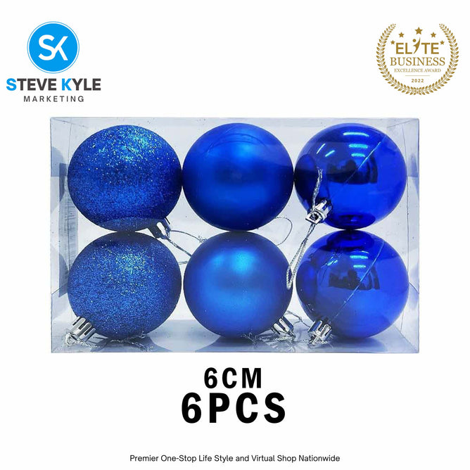 (6CM) 6PCS/12PCS Christmas Ball Set Atmosphere Pendant Decorations