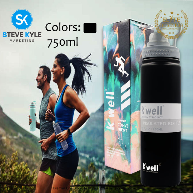 K'well Stainless Steel Vacuum Insulated Tumbler Water Bottle Hot and Cold 750ml/800ml