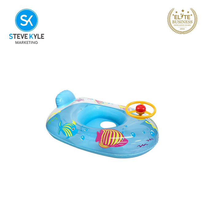 Inflatable Summer Transparent Floater Boat with Steering Wheel For Baby & Kids