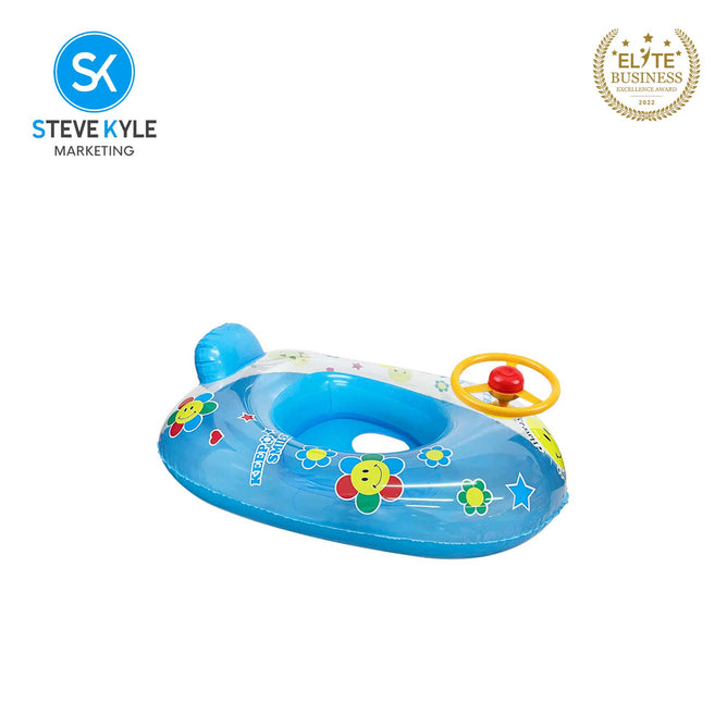 Inflatable Summer Transparent Floater Boat with Steering Wheel For Baby & Kids