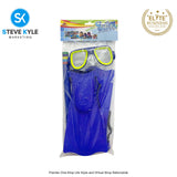 Kids Summer Swimming Diving Snorkel Tube Fins Set