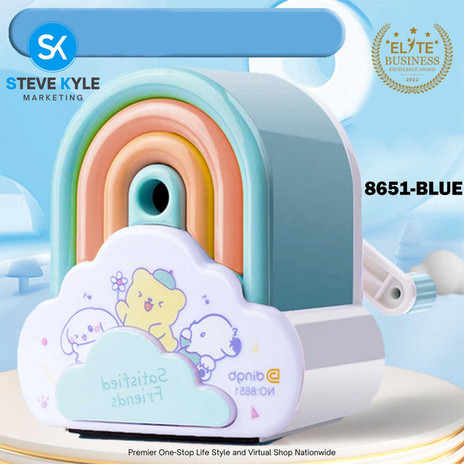 Rocket Space Astronaut Pencil Sharpener Plastic Hand Operated Children's Stationery