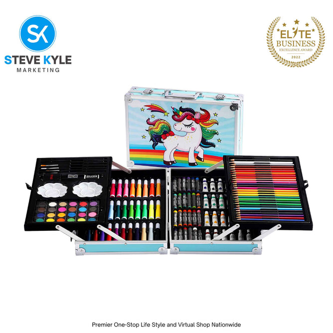 145PCS Folding Art Kit Art Set for Girls Gift Ideas for Kids School Art Supplies Best Gift