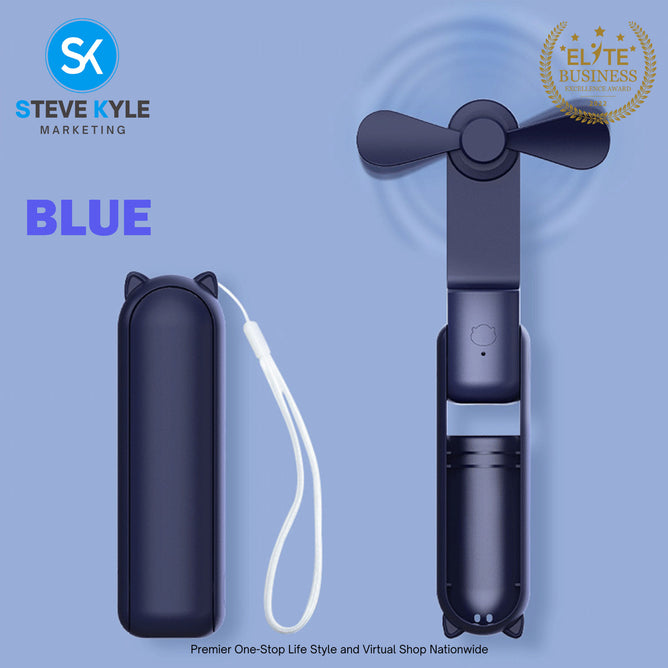 Portable Fan Foldable Small Fan Mini Handheld Fan USB Rechargeable Silent Handheld Folding Fan