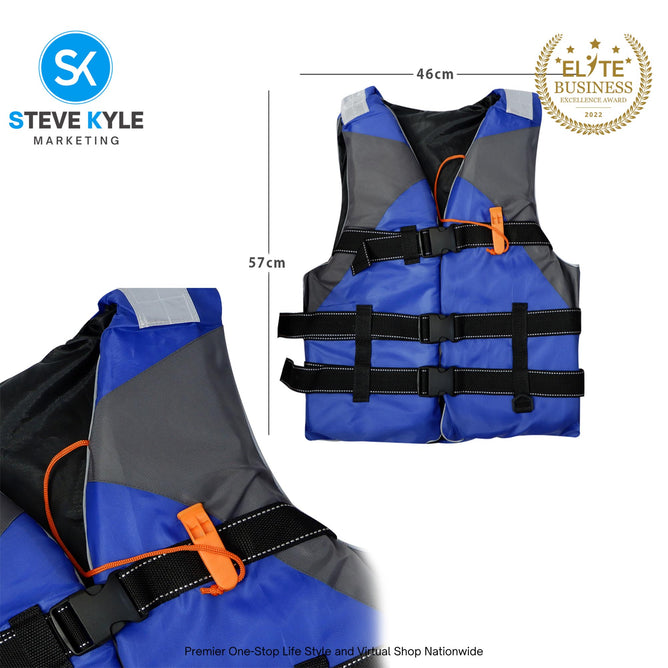 Adult Life Jacket Universal Swimming Polyester Foam Waterproof Life Jacket Vest with Whistle