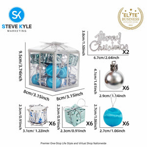 26pcs Christmas Decor Set for Christmas Tree Hangings Ornaments 2025 Holiday Party Decorations