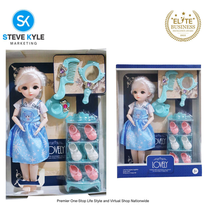Lovely Fashion Cute Doll w/ Sound with Accessories Set High Quality Doll Best Gift for Kids