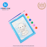 DIY Water Color Picture for Kid Children Cartoon Painting w/ Draw Brush & Paint Set