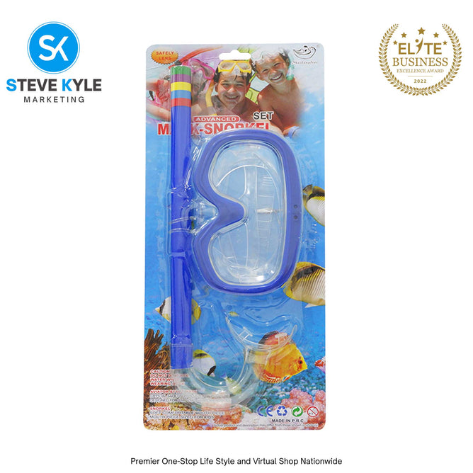 Large Frame Snorkeling Mask Goggles Dive Sticks Adjustable Swim Set Suitable for Kids & Adult