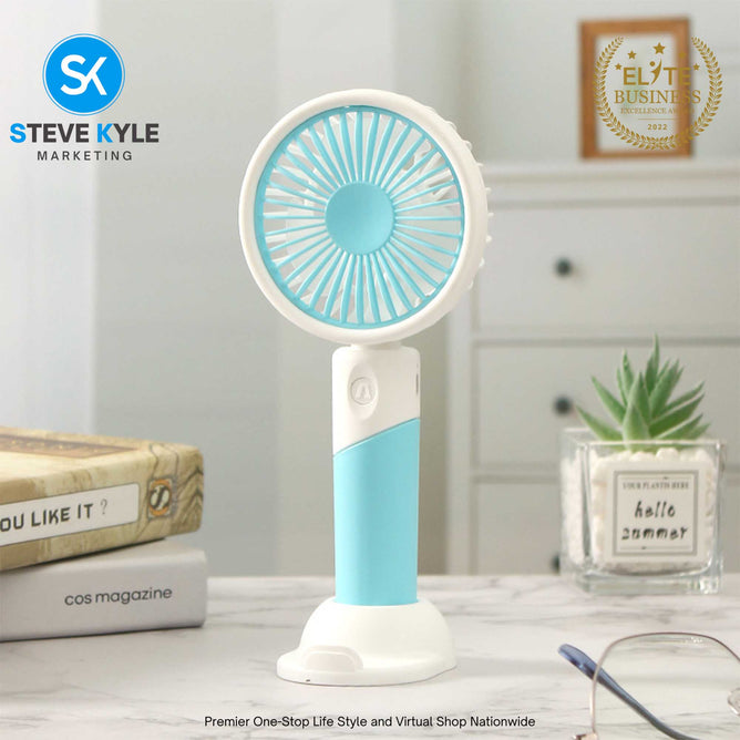 Desk Fan Small Phone Holder Foldable Fan with USB Charging Retractable Portable Mini Fan